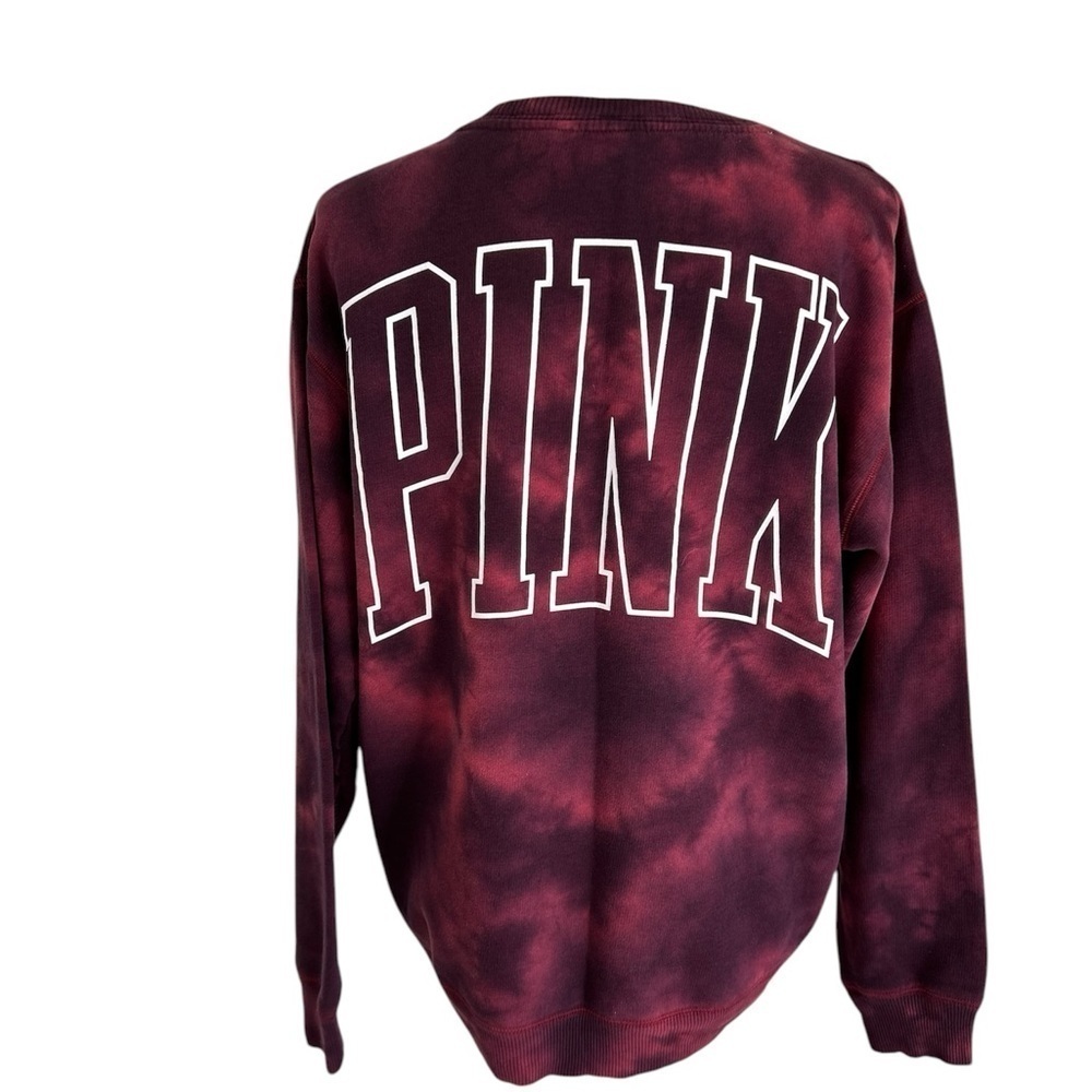 PINK Victoria's Secret Red Sweatshirt with Mesh V-neck Chest Detail - Picture 2 of 6